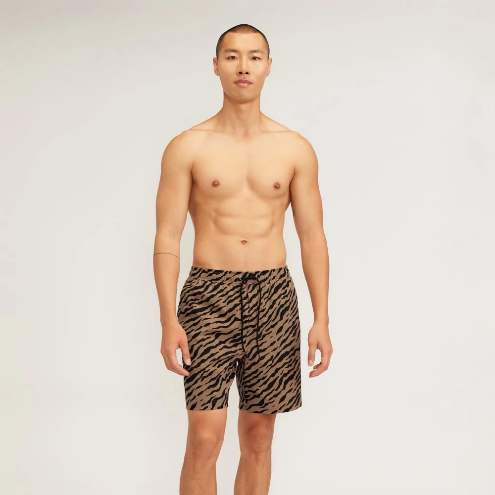 The ReNew Swim Short | Tiger Stripe Toasted Coconut (2)