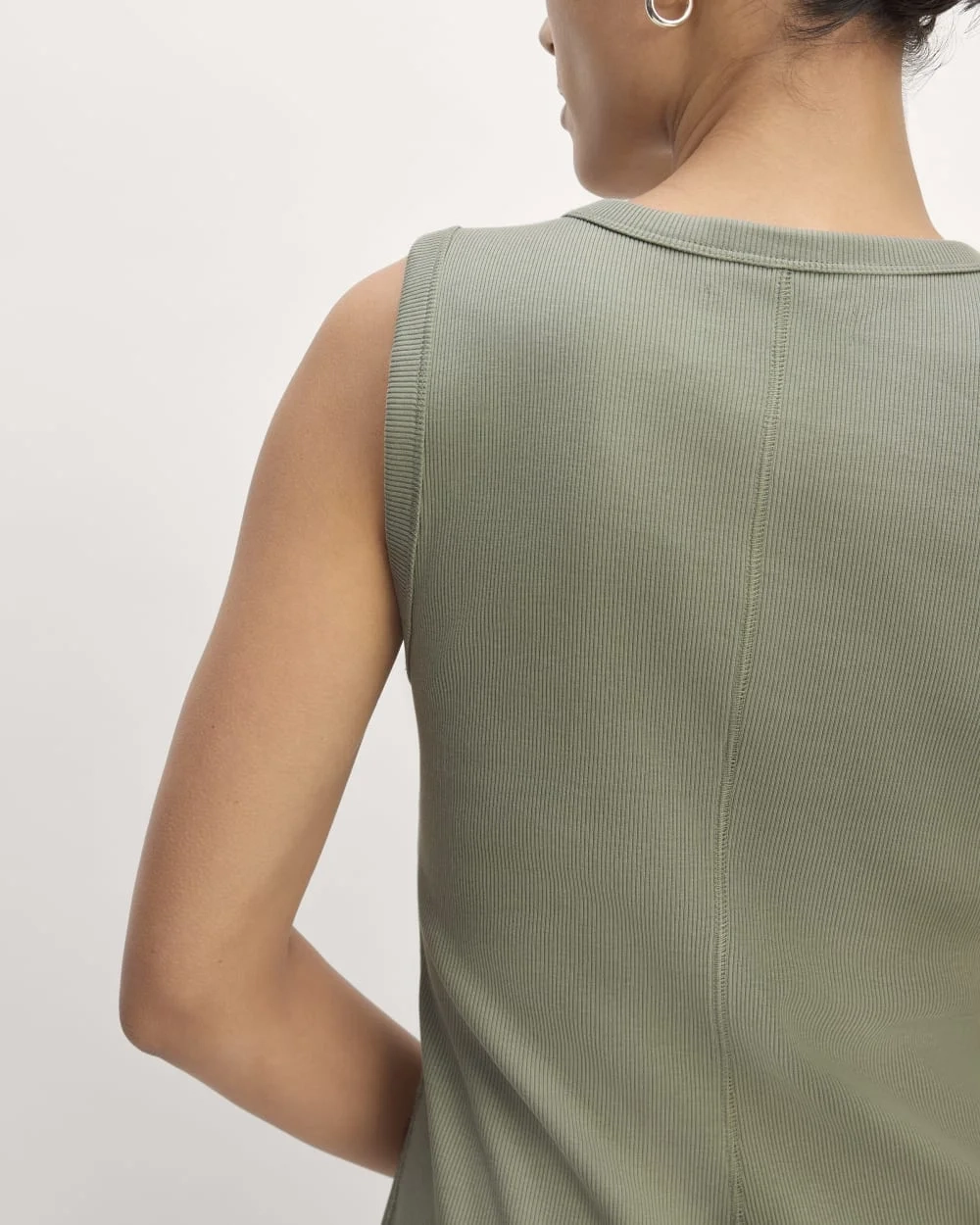 The Ribbed Mini Dress | Sage Green (3)