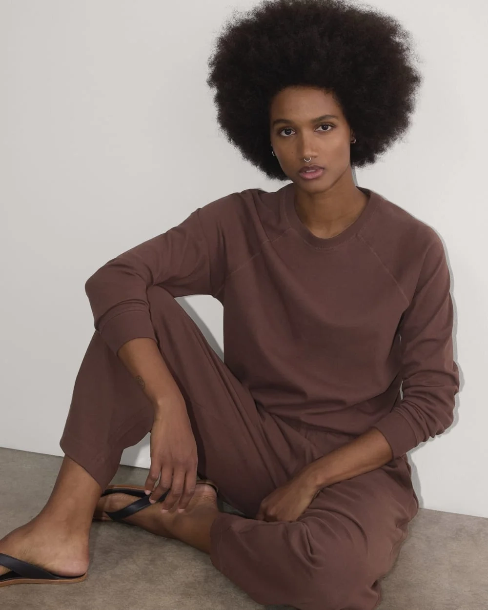 The Off-Duty Long-Sleeve Tee | Dark Mahogany (2)