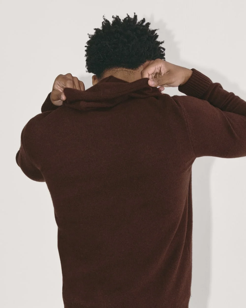 The Felted Merino Hoodie | Heather Mahogany (2)