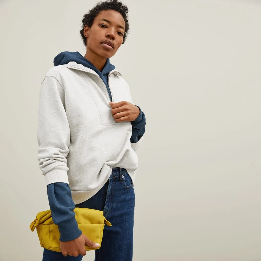 The Track Half-Zip | Light Heather Grey (4)