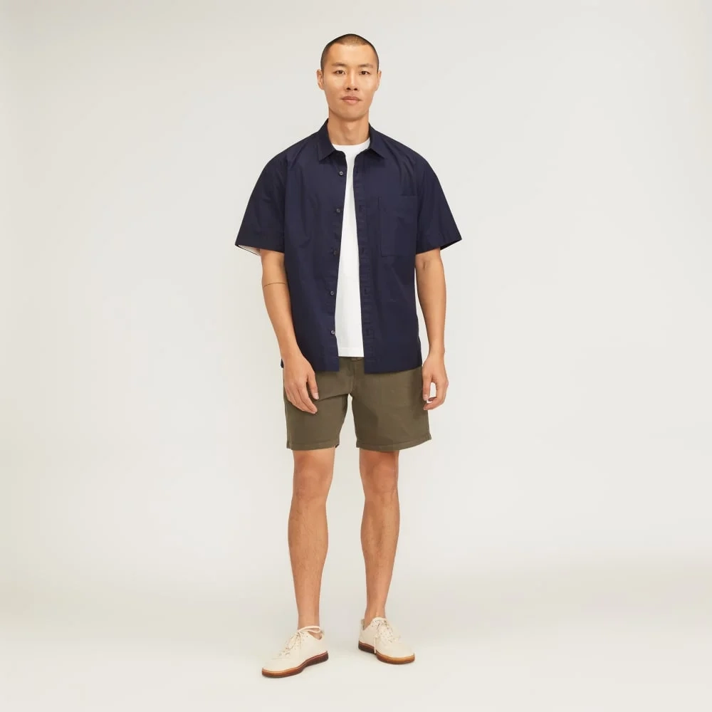 The Poplin Short-Sleeve Shirt | Deep Navy (4)