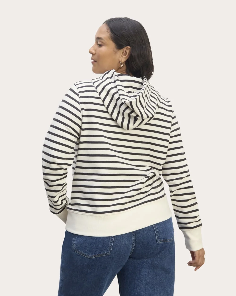 The Off-Duty Terry Hoodie | Bone / Black (2)