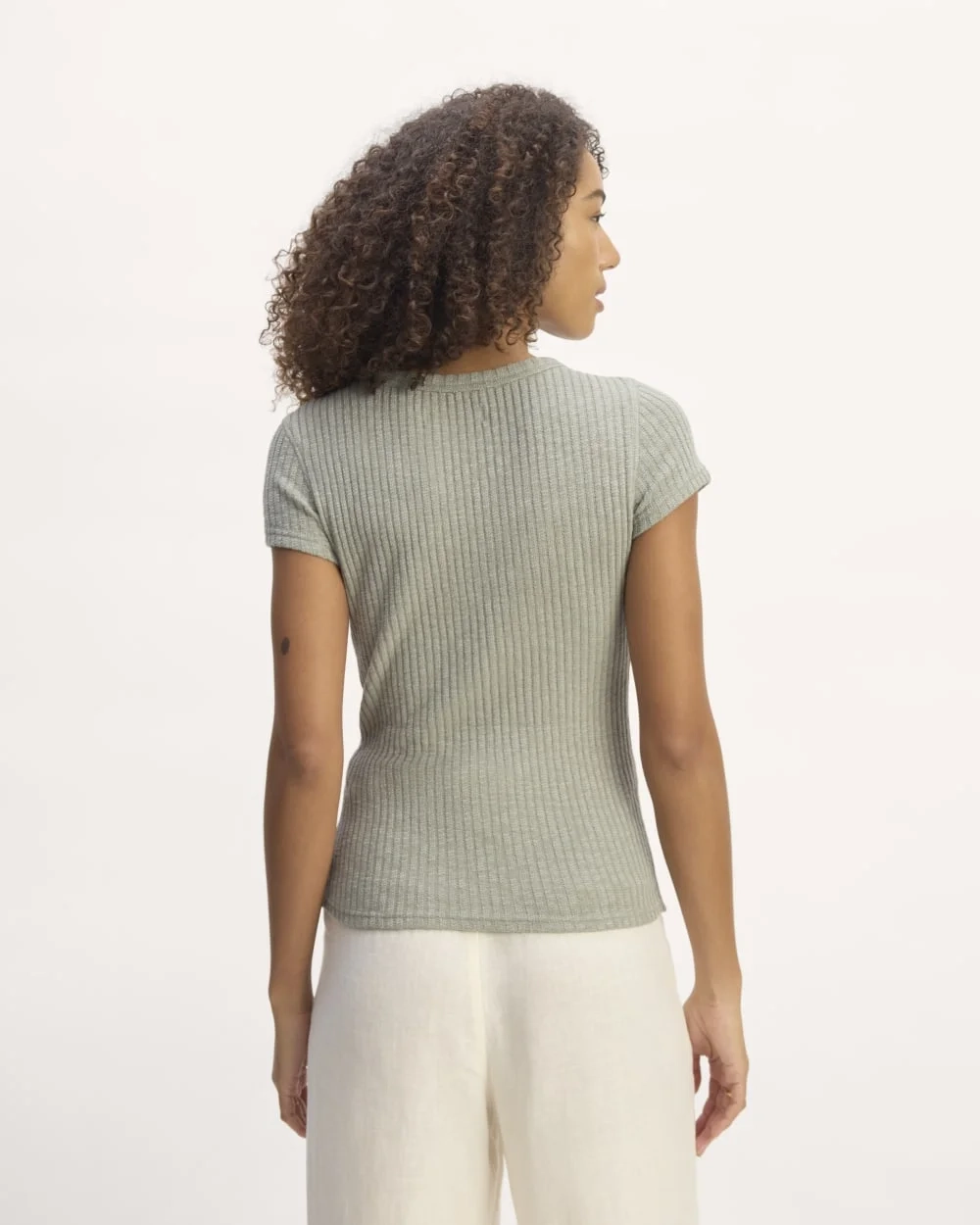 The Cozy Rib Tee | Sage Green (3)