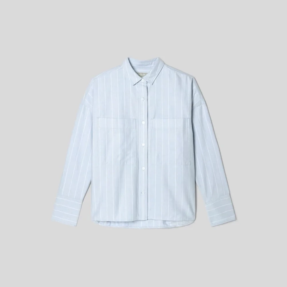 The Boxy Oxford | Periwinkle / White (4)