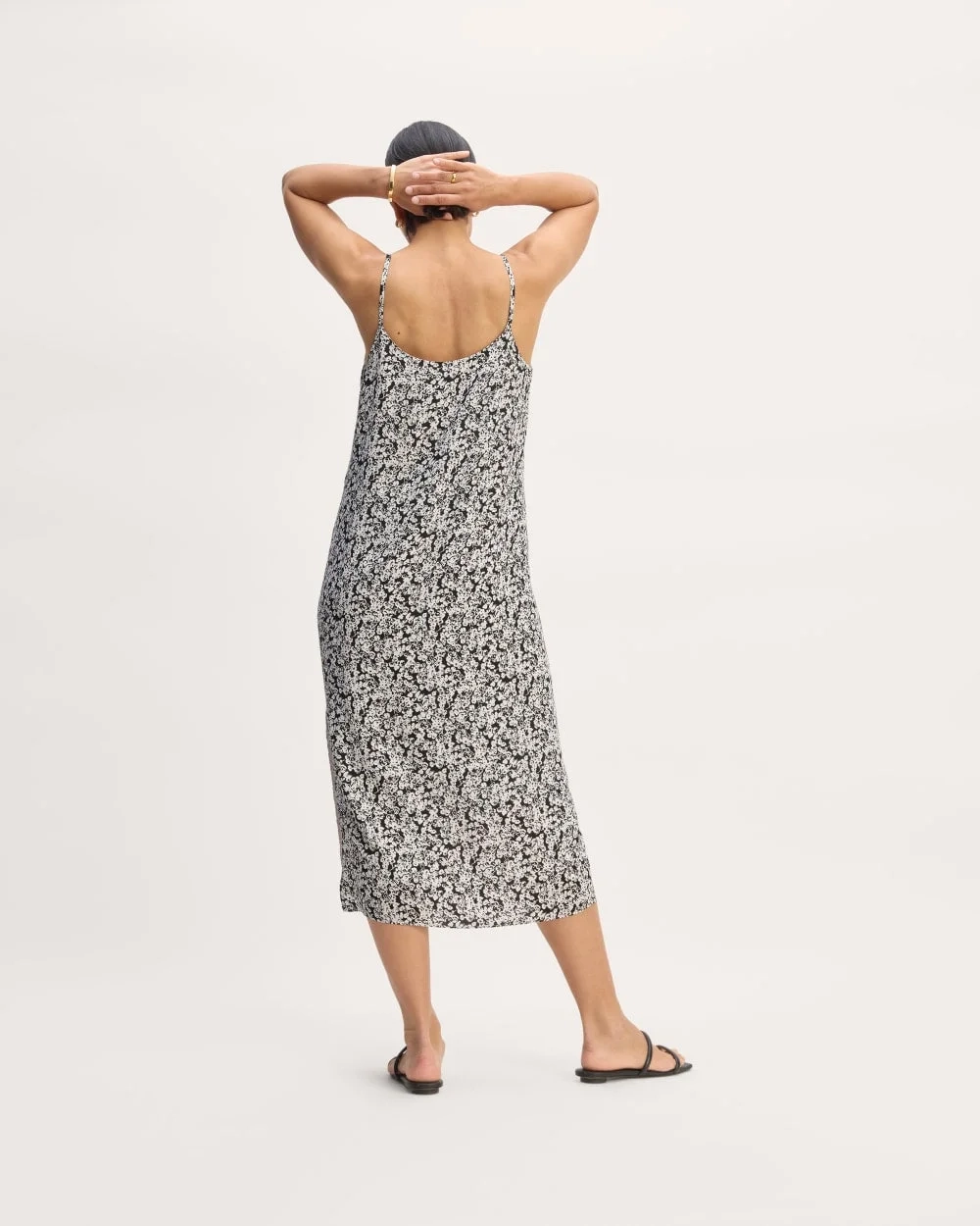 The Summer Slip Dress | Black / Bone Mini Floral (2)