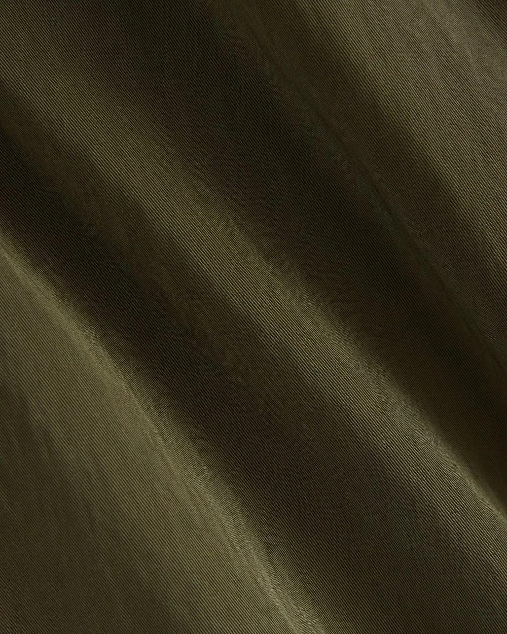 Drapey Twill Trench | Olive Night (2)