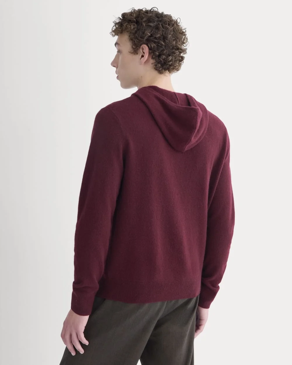 Everlane x Peace & Quiet Cashmere Hoodie | Wine (4)