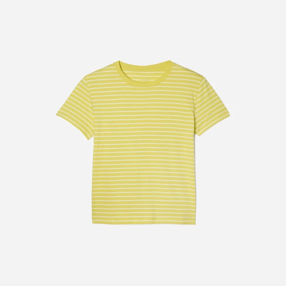 The Box-Cut Tee in Essential Cotton | Acacia / Tan | No Pocket (3)