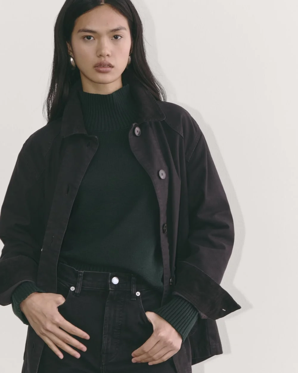 The Boxy Turtleneck in Everyday Cotton | Scarab (2)