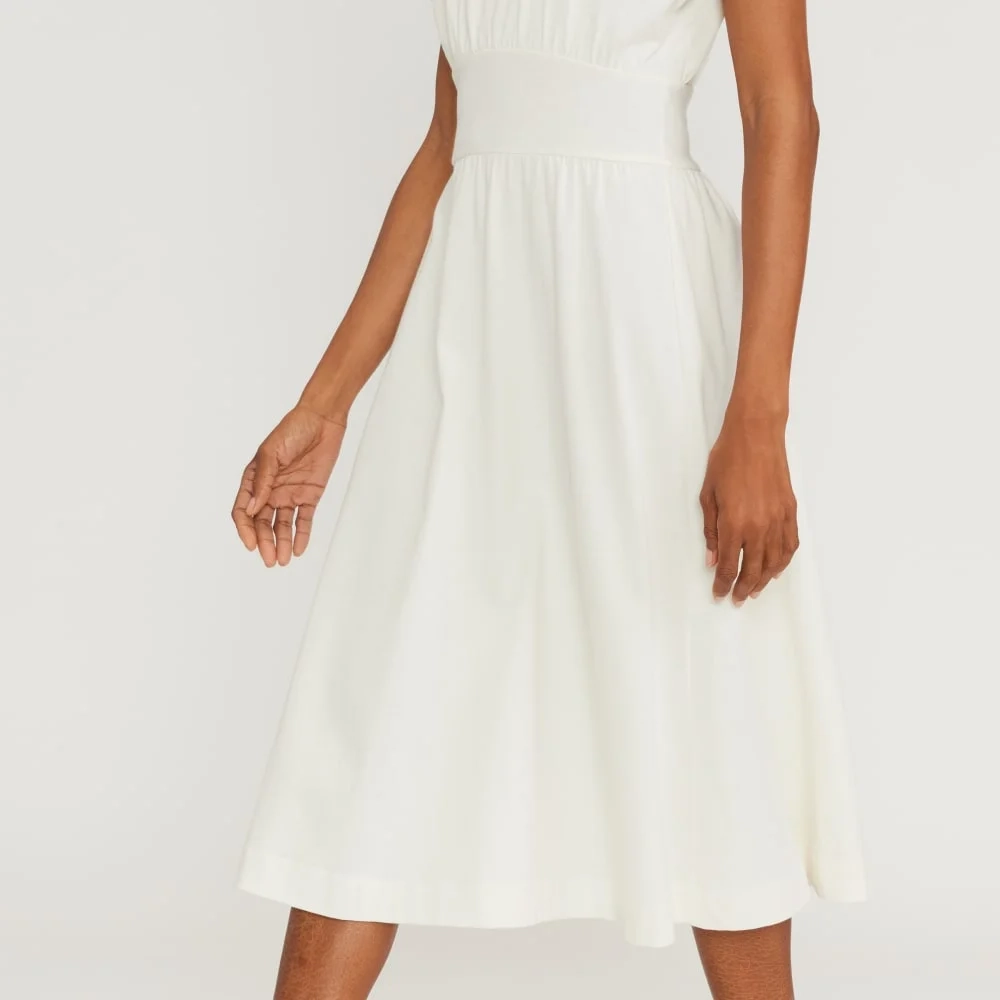 The Organic Cotton Waisted Dress | Canvas (2)