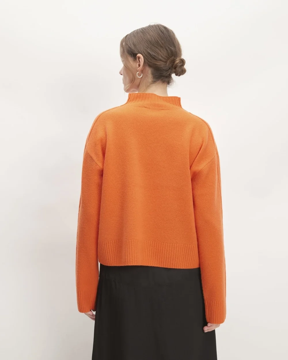 The Good Merino Wool Mockneck Sweater | Orange (3)