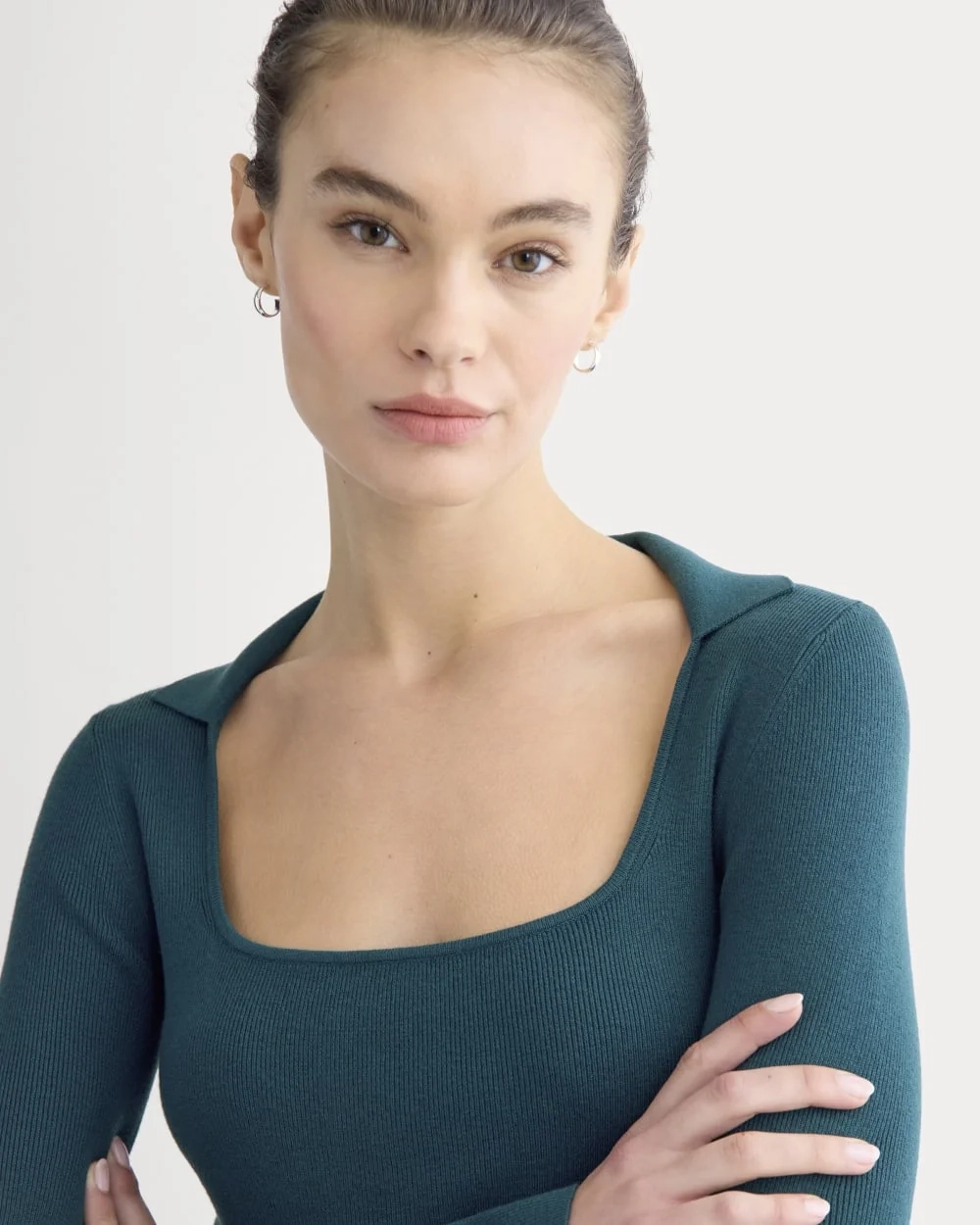 Knit Scoop-Neck Top | Reflecting Pond (3)