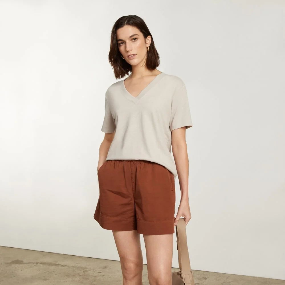The Vintage V-Neck Hemp Tee | Moonlit Cloud (2)