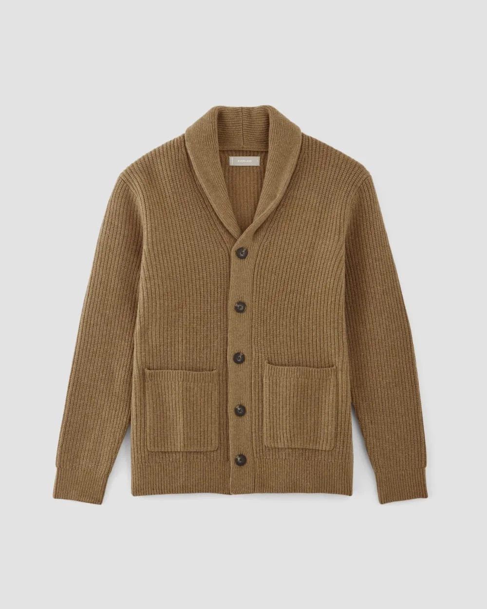 The Felted Merino Shawl Collar Cardigan | Deep Camel (3)