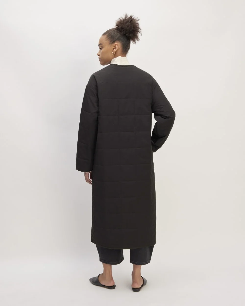 The ReNew Quilted Long Liner | Black (2)