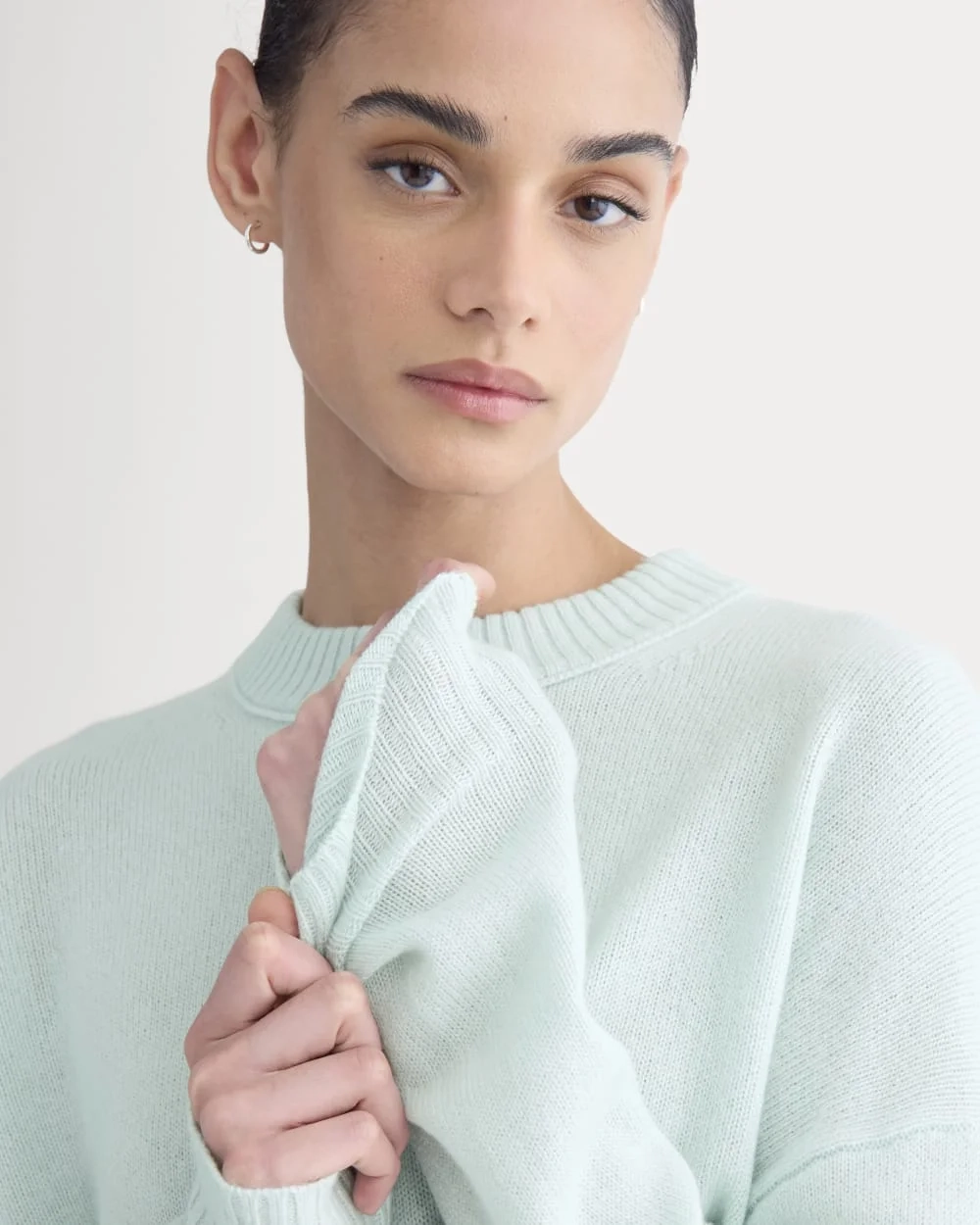Cashmere Boyfriend Sweater | Chalk Blue (3)
