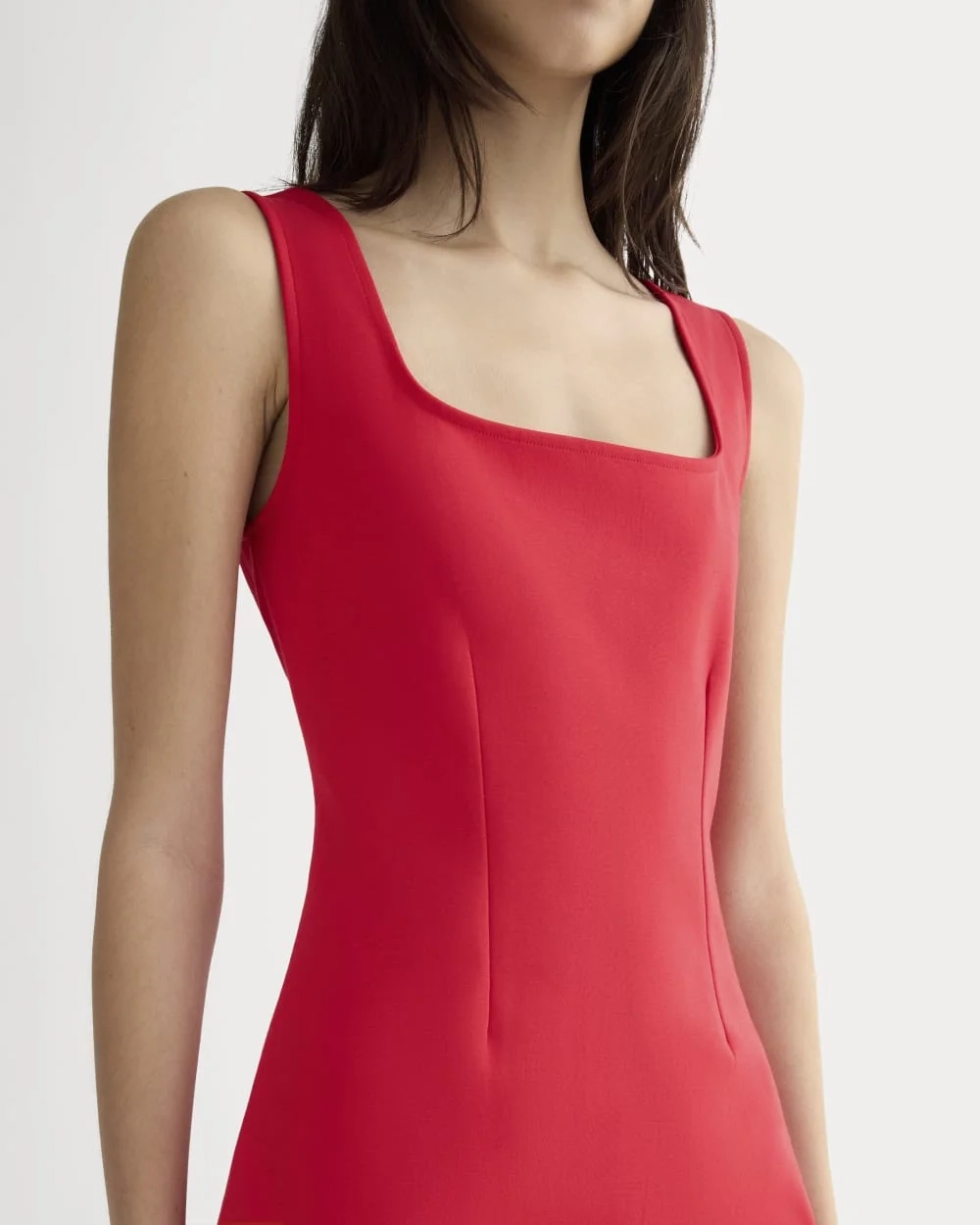 The Dream Square-Neck Dress | Classic Red (2)