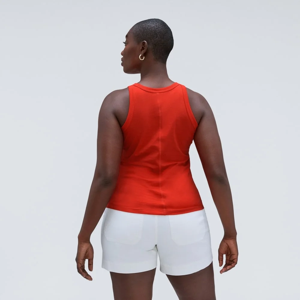 The Tank in Essential Cotton | Red Orange (3)