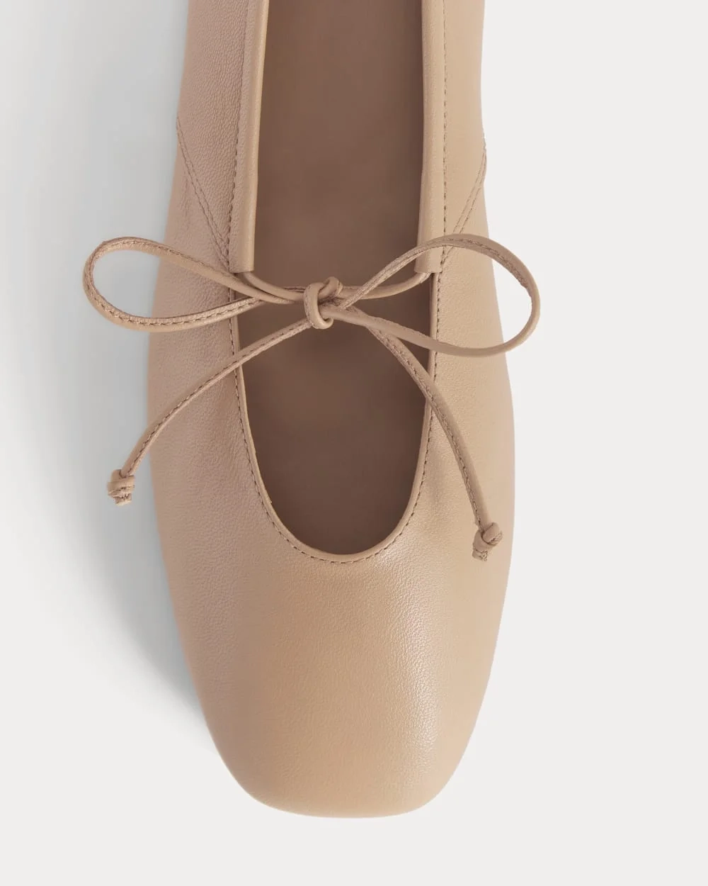 Leather Keyhole Flat | Blush Tan (2)