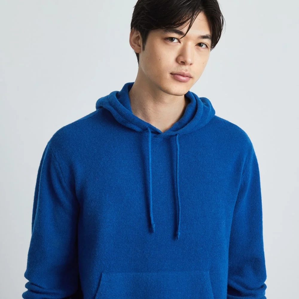 The Felted Merino Hoodie | Azure (2)