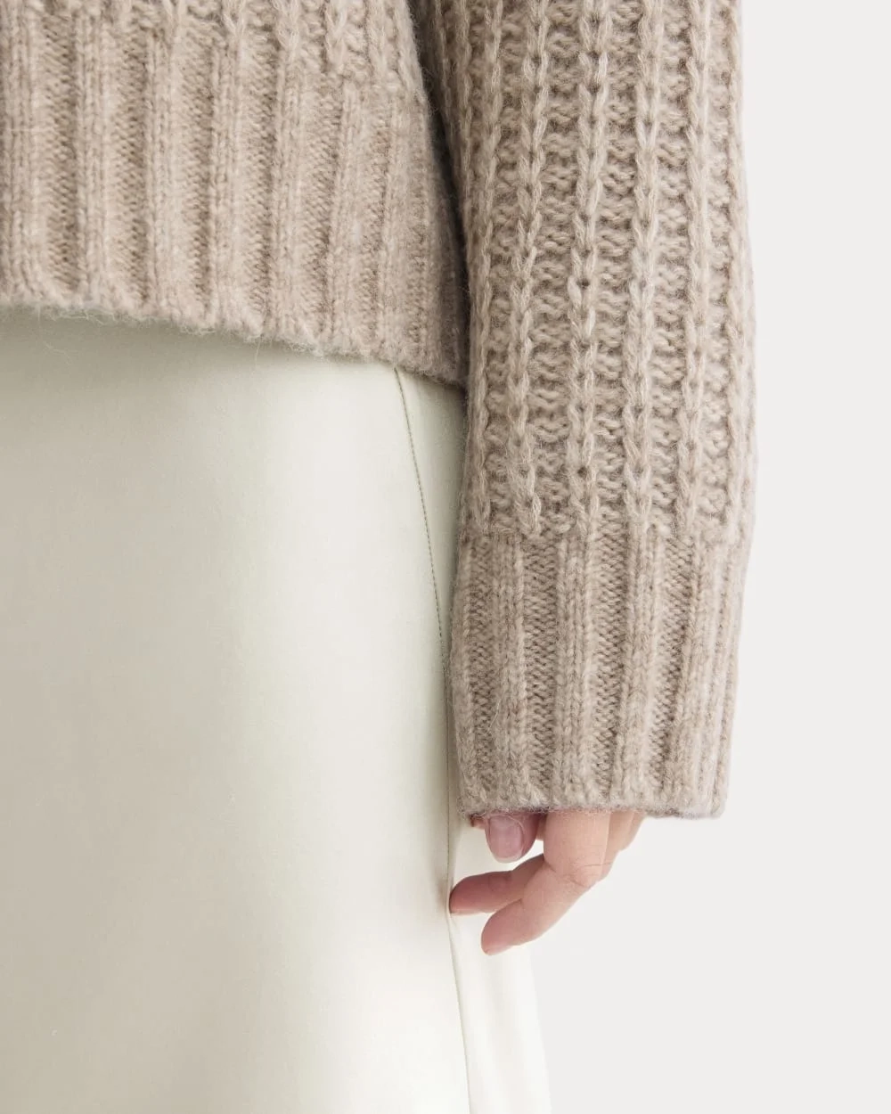 Waffle Sweater in Cloud | Heathered Oatmeal (3)