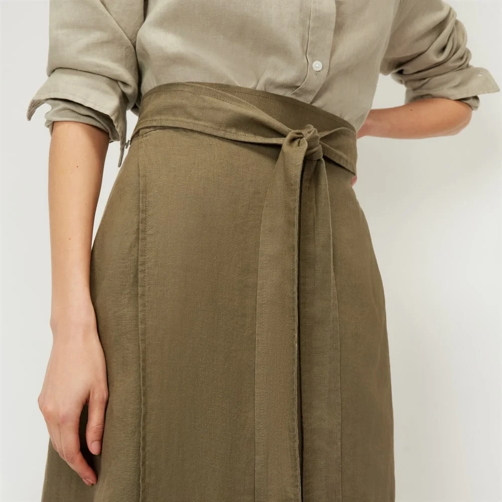The Linen Wrap Skirt | Kalamata (3)