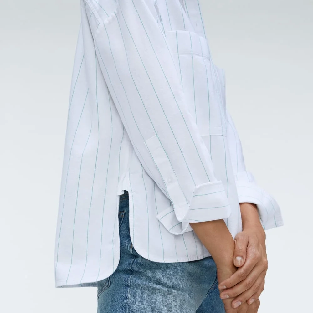 The Boxy Oxford | Mint / White (2)