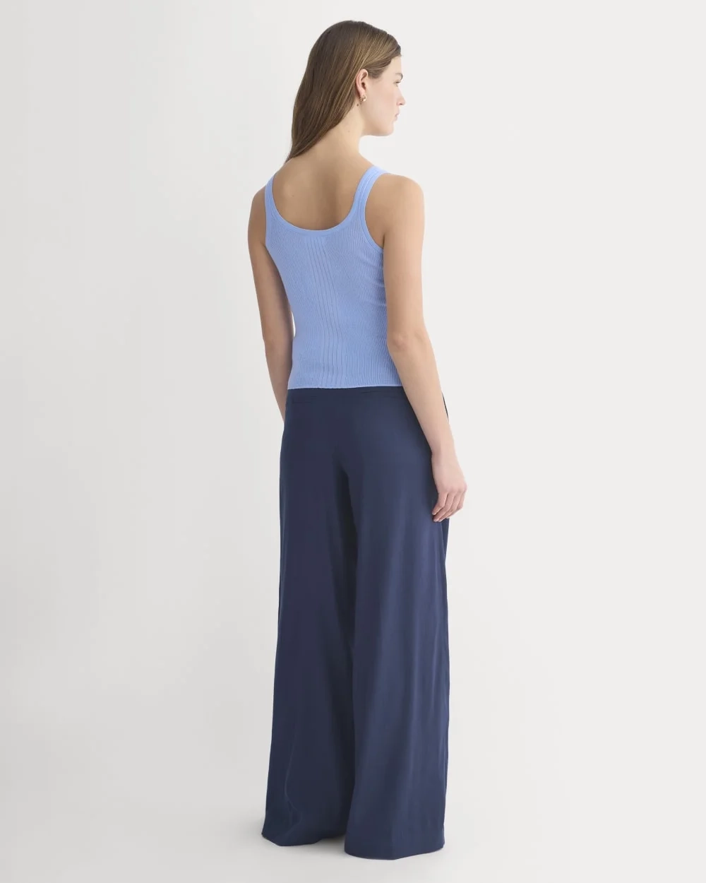 The Light Ribbed Cami in Ultrasoft Merino | Open Air Blue (2)