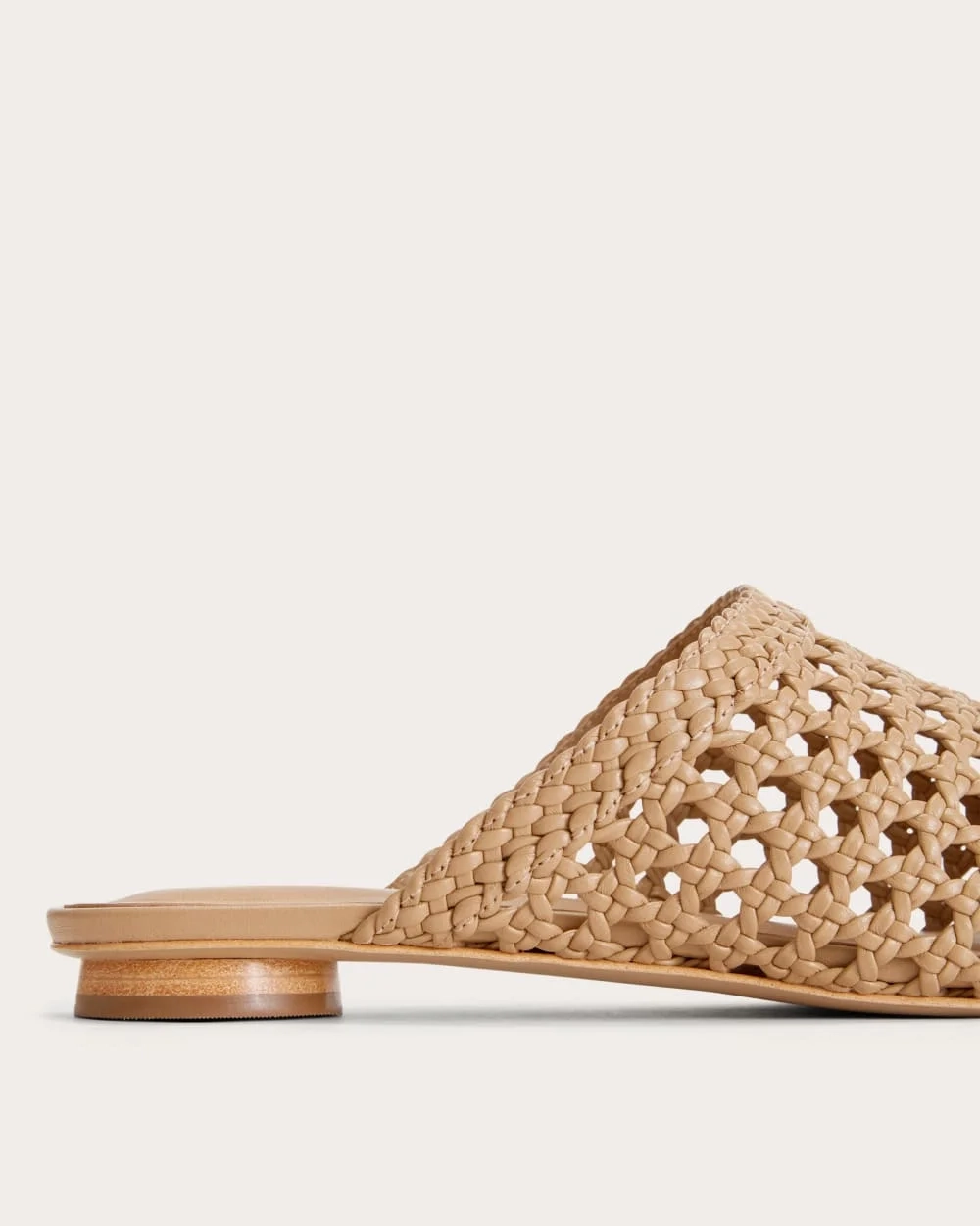 The Day Mule | Light Taupe Woven (2)
