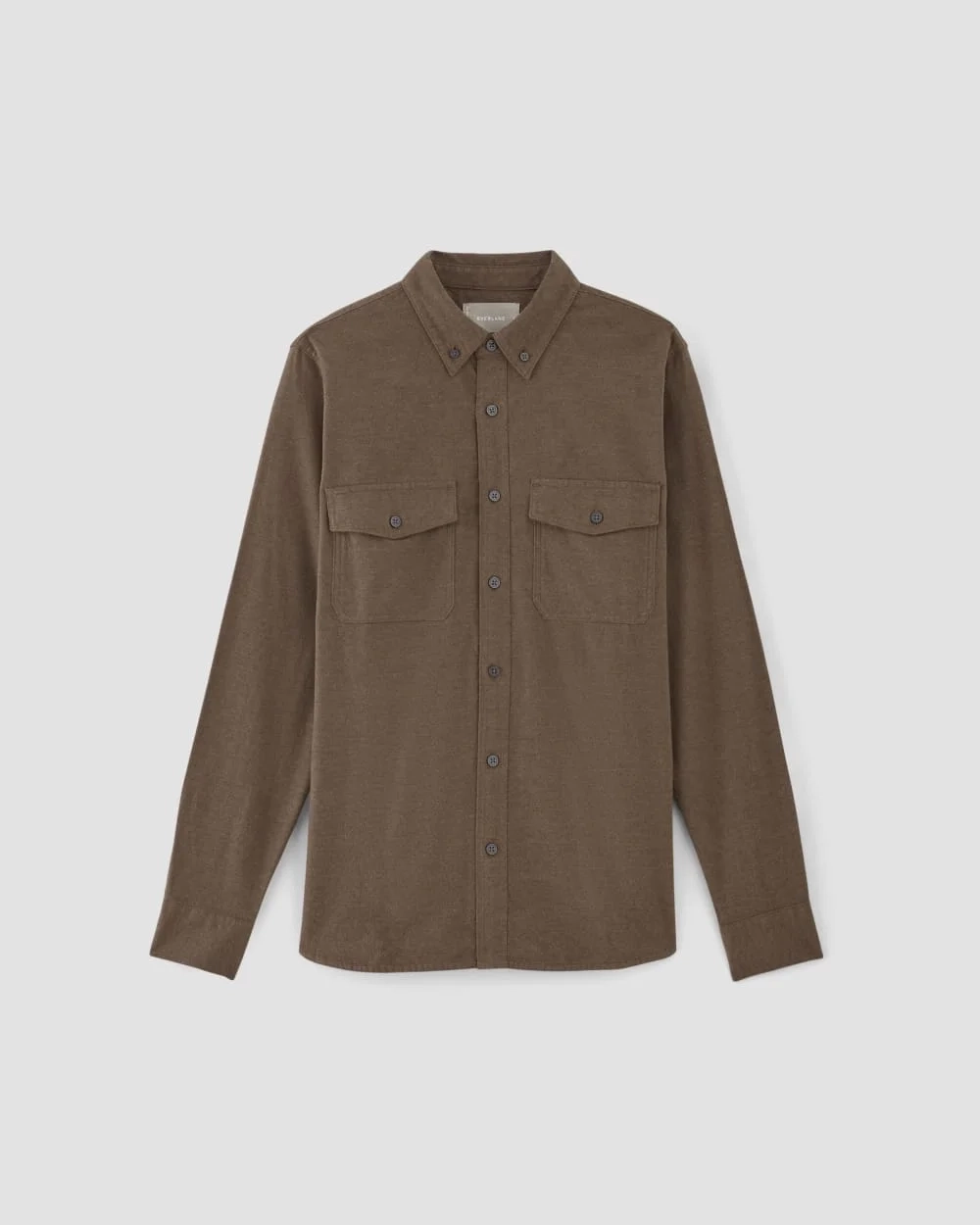 The Brushed Flannel Shirt | Heathered Cocoa Brown (2)
