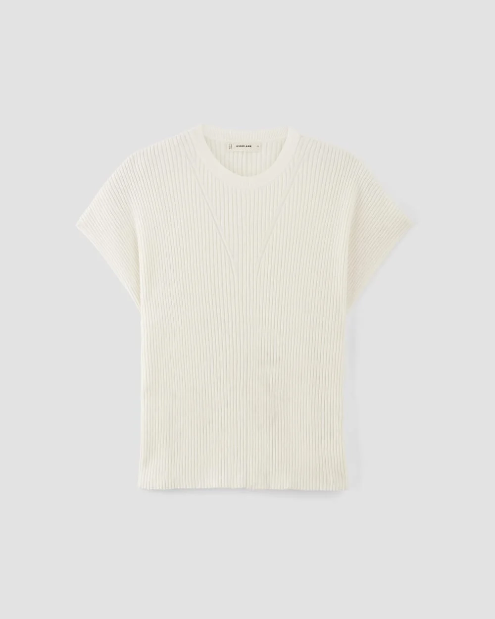 The Cotton Knit Caftan Top | Bone (3)