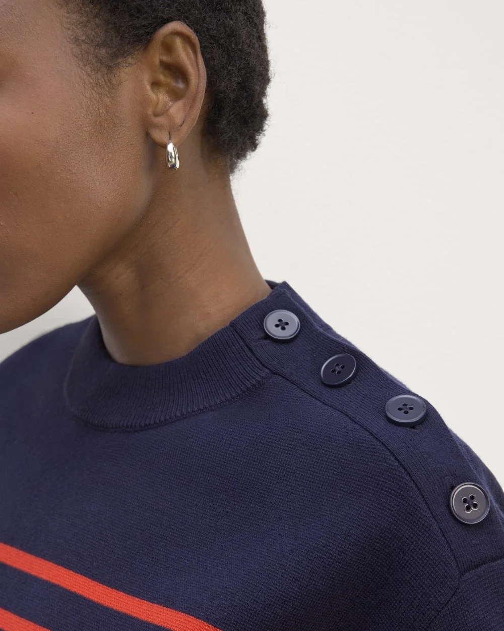 The Mariner Crew Sweater | Navy / Poppy Red (2)