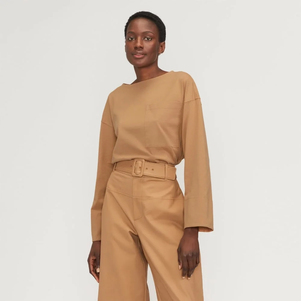 The Premium Weight Oversized Pocket Tee | Caramel