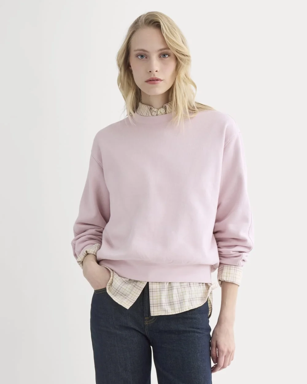 Lightweight Terry Blouson Crew | Burnished Lilac