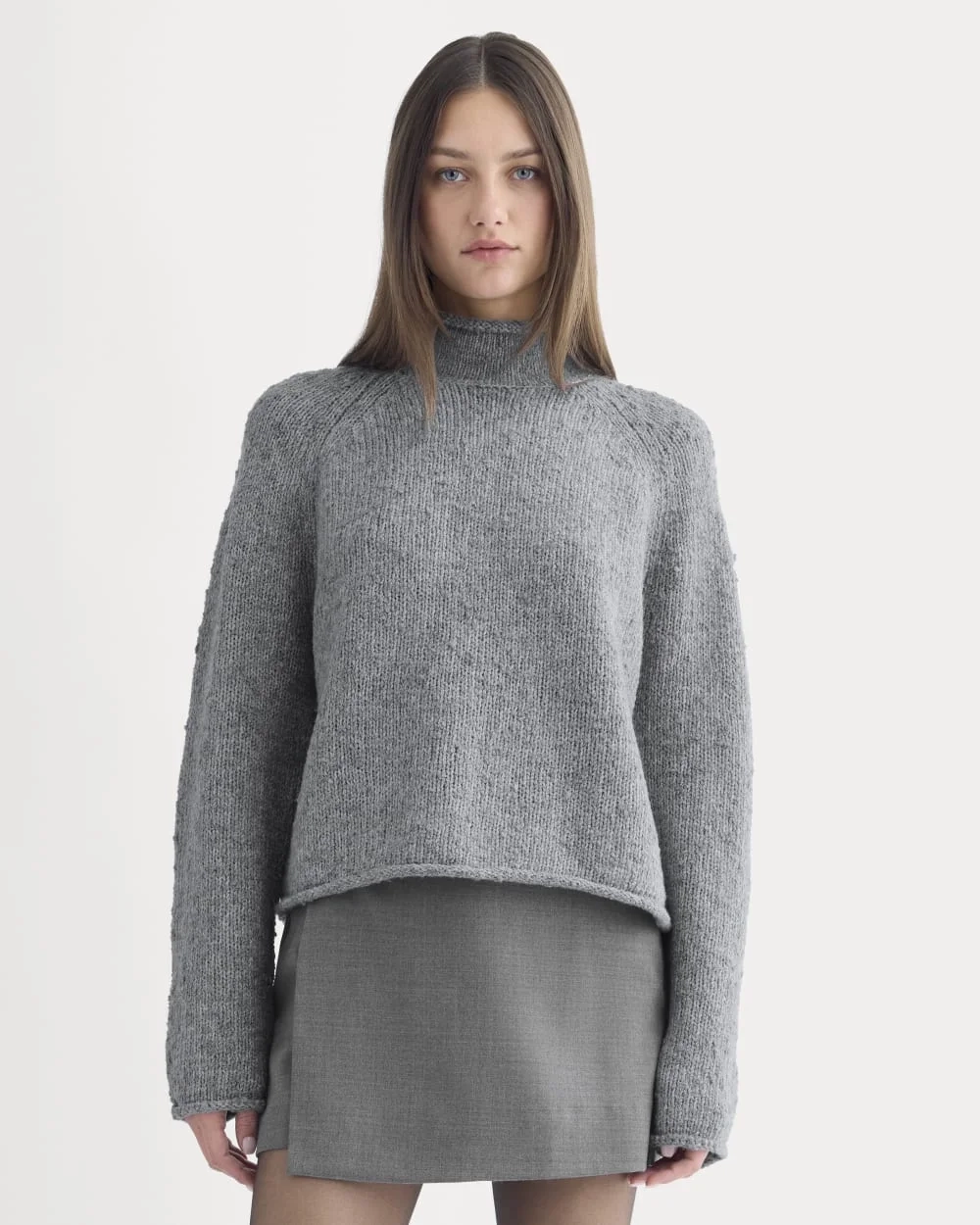 Rollneck Sweater | Heather Grey/Twist (2)