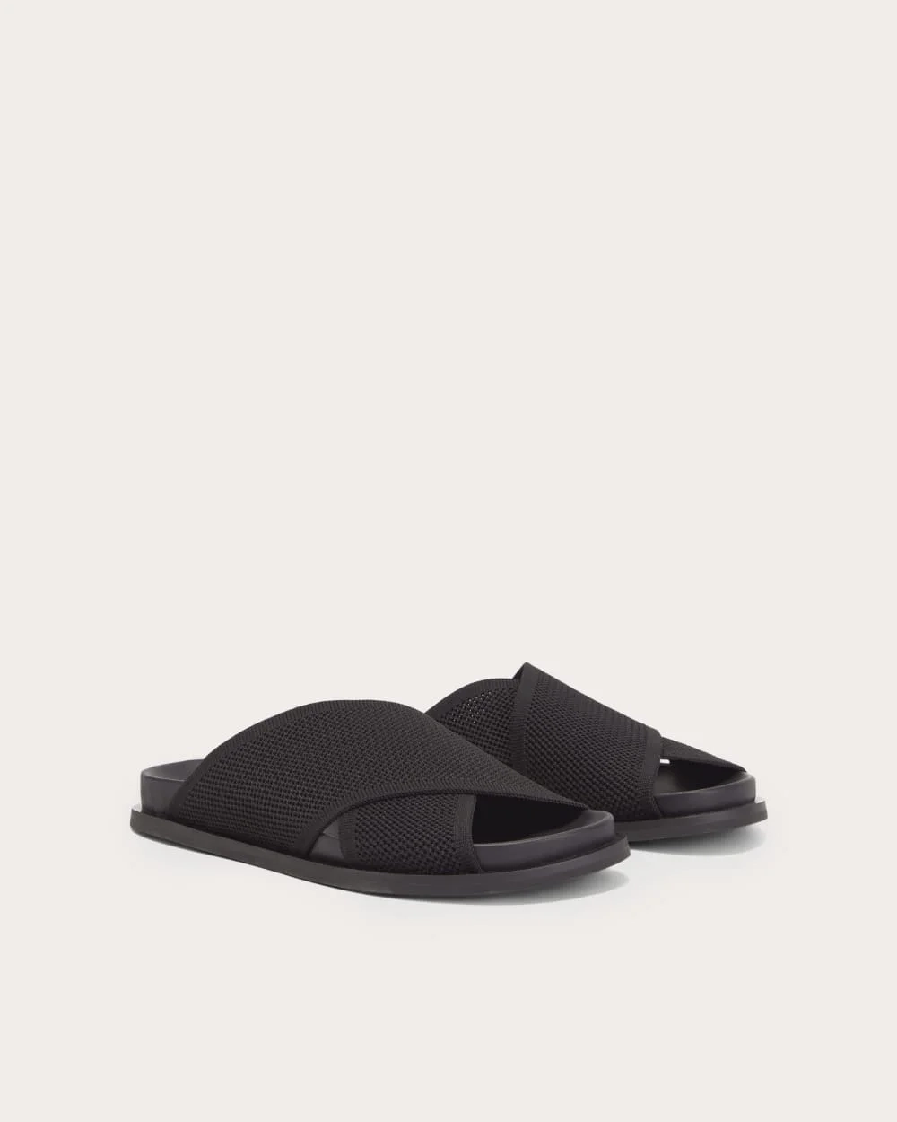 The ReKnit Form Crossover Sandal | Black (2)