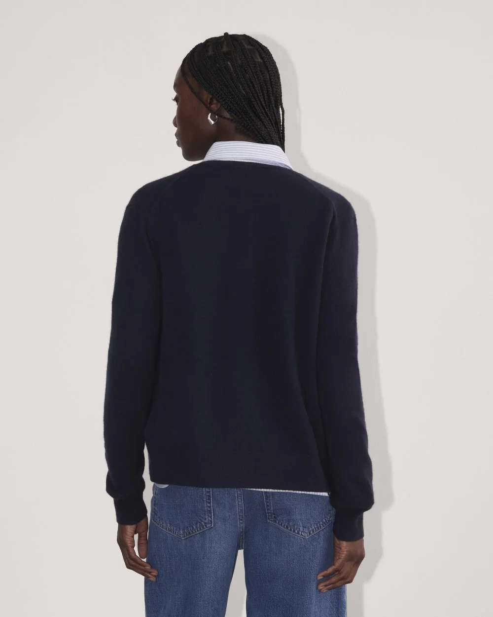 The Classic Cardigan in Cashmere | Navy (3)