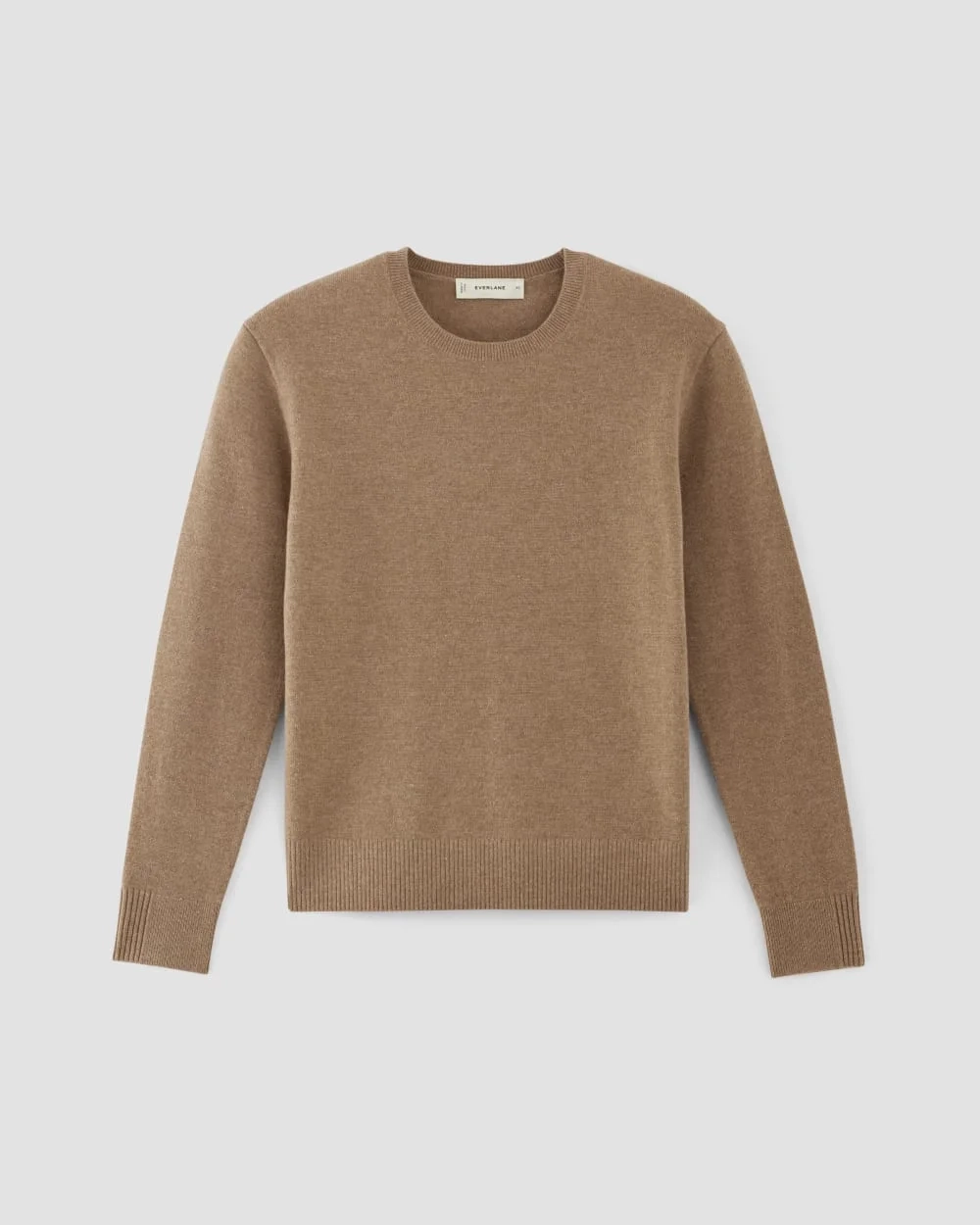 The Classic Crew in Cashmere | Heathered Brown (6)