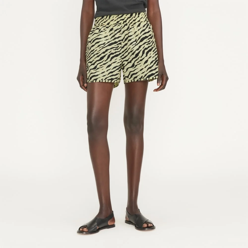 The Poplin Boxer Short | Pale Yellow Tiger Stripe