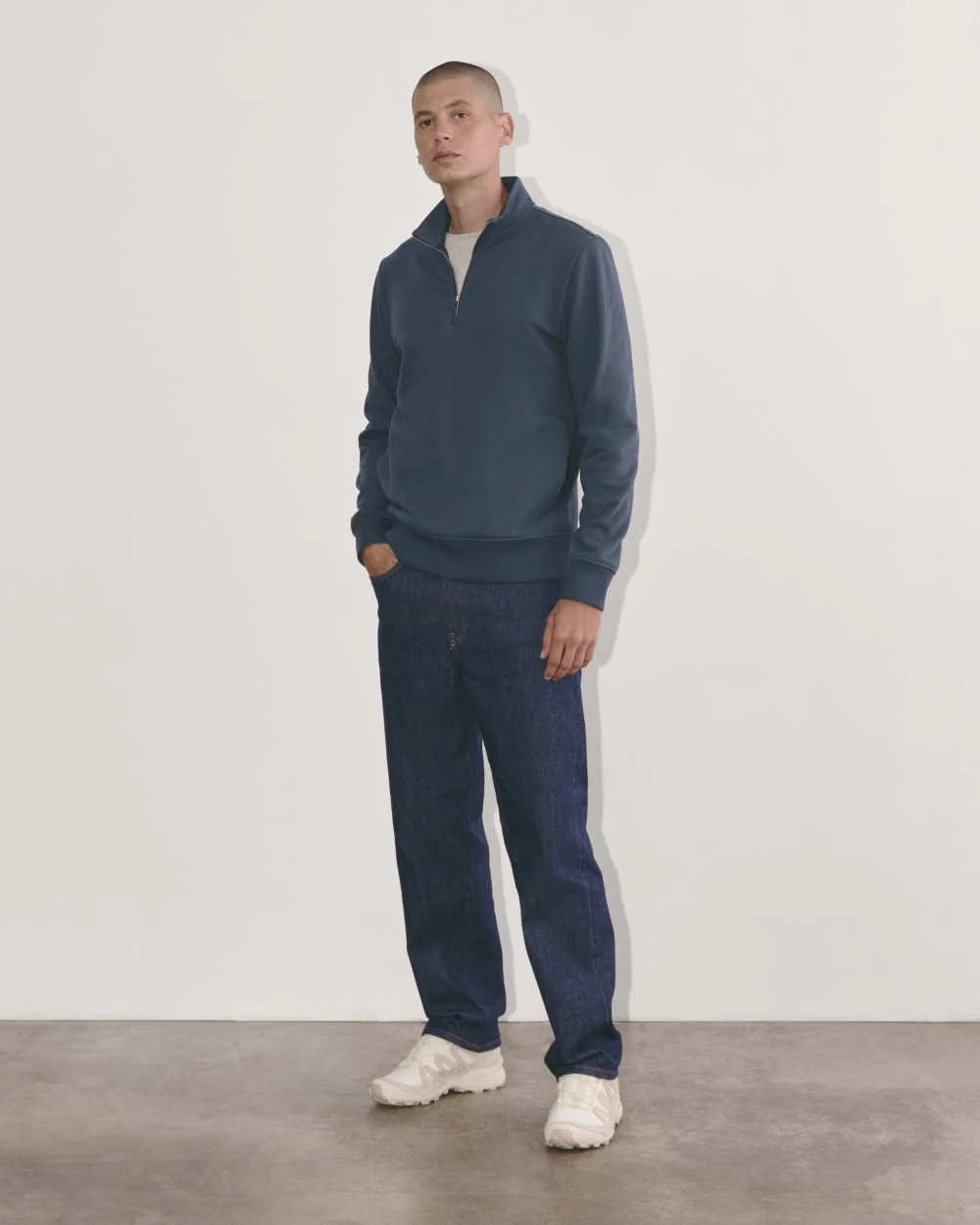 The Off-Duty Terry Quarter-Zip | Midnight Navy (2)