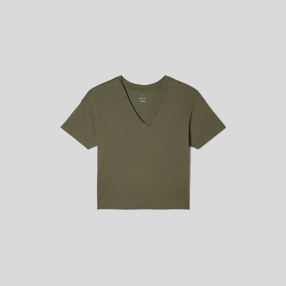 The Organic Cotton Slouchy V-Neck | Kalamata (2)