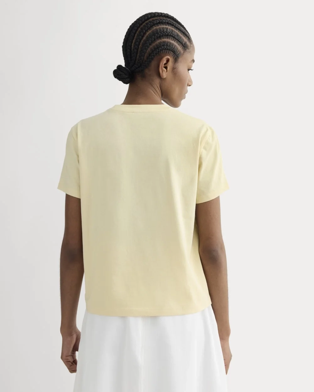 The Box-Cut Tee in Essential Cotton | Banana Crepe | Pocket (2)