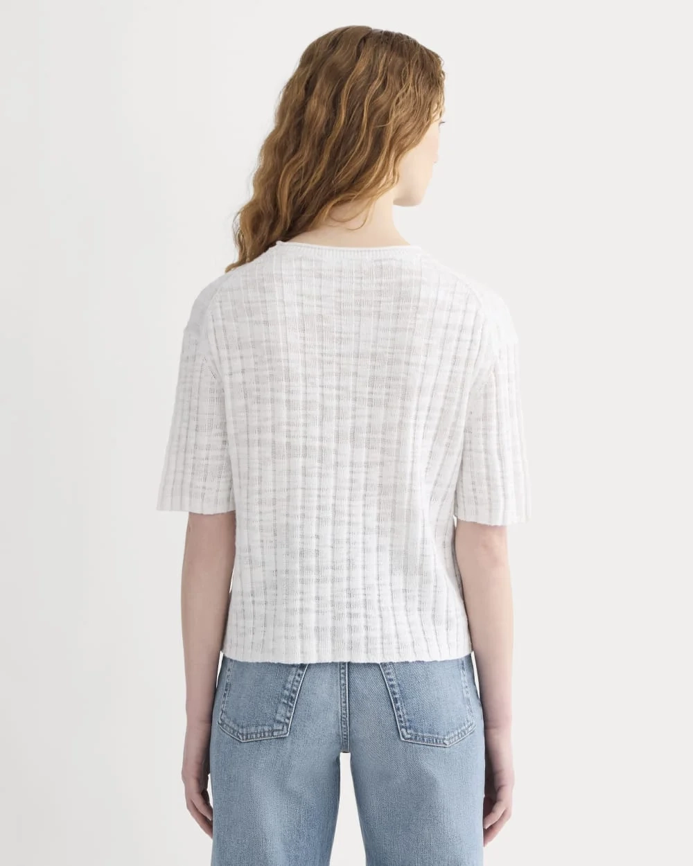 The Oversized Tee in Cotton Linen | White (2)