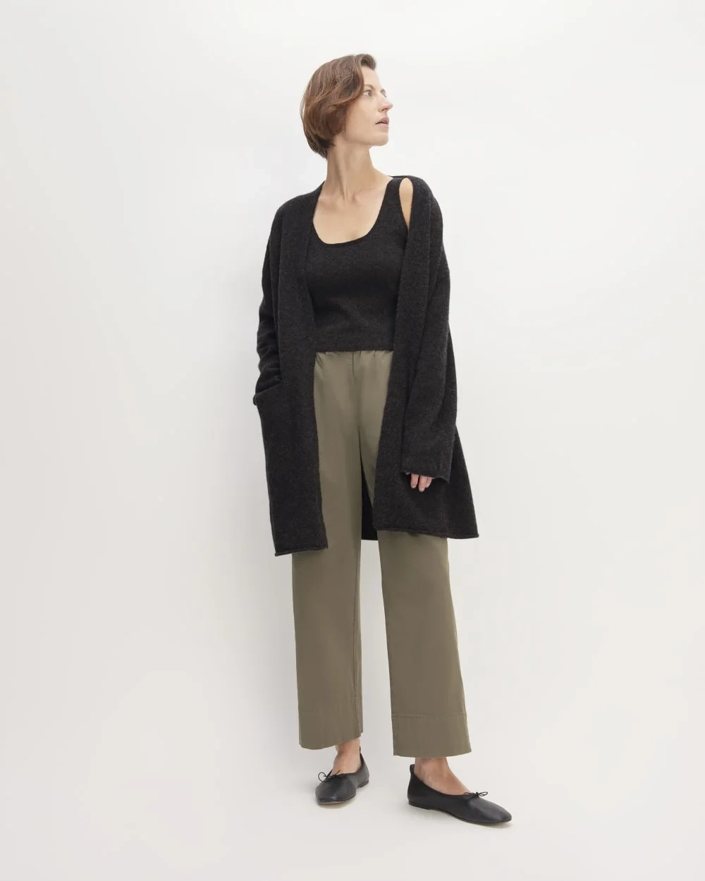 The Cozy-Stretch Long Cardigan | Charcoal (3)