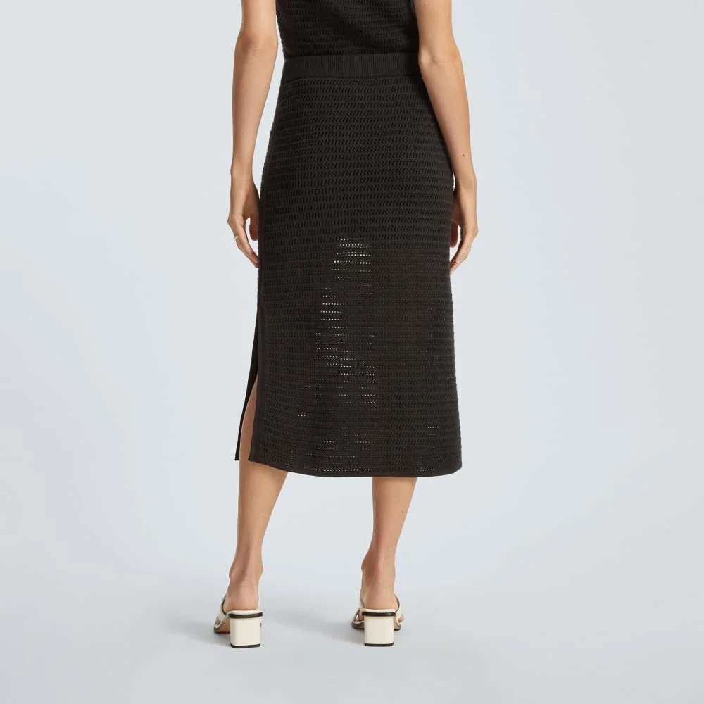 The Crochet Knit Skirt | Black (2)