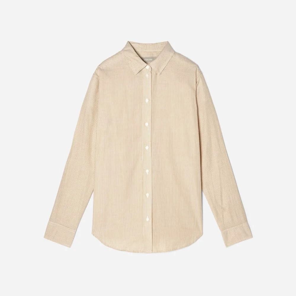 The Must-Have Shirt in Silky Cotton | Golden Palm / White (3)