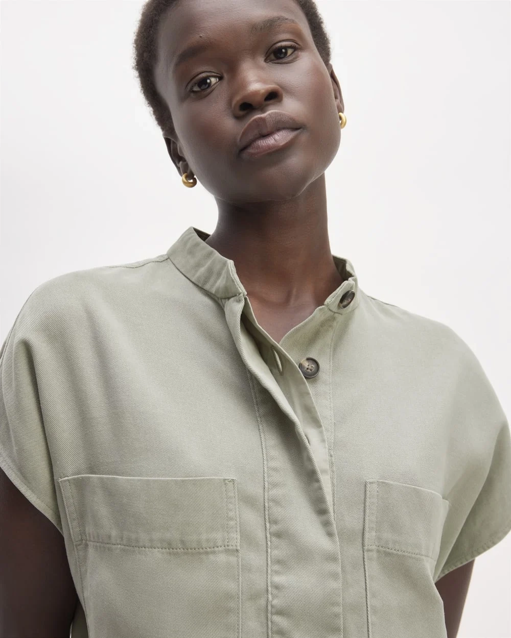 The TENCEL™ Easy Workwear Dress | Sage Green (2)