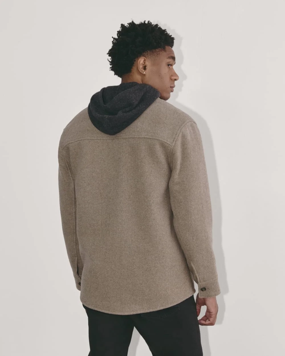The Wool Overshirt | Heather Taupe (3)