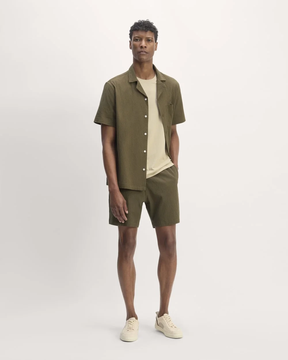 The Seersucker Short-Sleeve Shirt | Beech (2)
